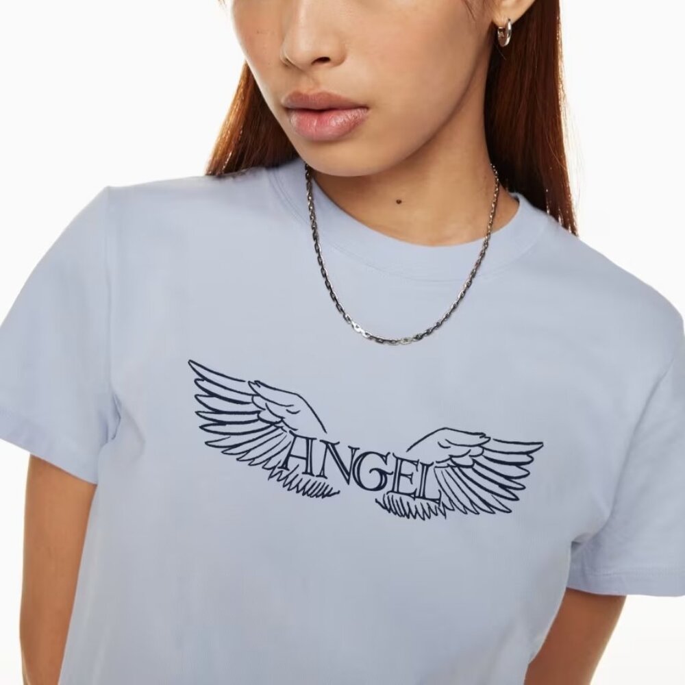 Aritzia Sunday Best Dream T-Shirt (Dusky Blue, size S)